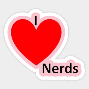 I Love nerds Sticker